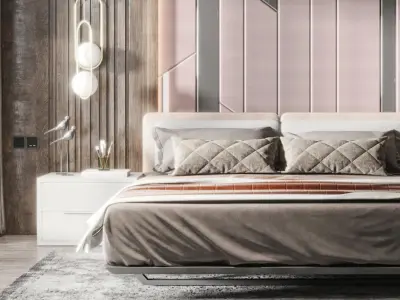 bedroom villa Home Modern decoration 3D model