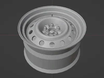 Steelie Wheels - Game Ready Low-poly 3D model