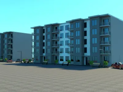 Flat high-tech Low-poly 3D model
