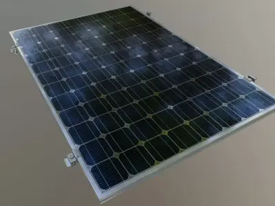 7-Solar Panel 100Wp 1010x670x30mm 3D model