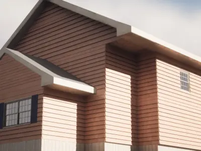 House Builder Interior and exterior Low-poly 3D model