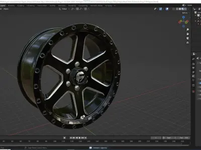 Fuel Ripper Wheel Gloss Black And Milled F150 Raptor 3D model