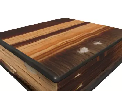 Ancient Stone Grimoire Book Low-poly 3D model