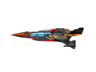 Sci Fi ship W-A-13  Free low-poly 3D model
