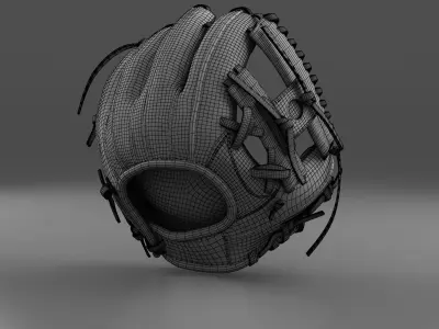 Baseball Glove Brown 3D model