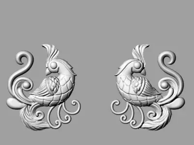 Peacock 3d model 3D print model