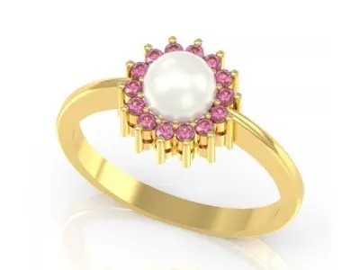 LEIDE PEARL RING 3D print model