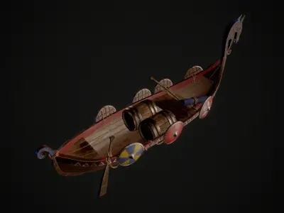 Boat Viking 3D model