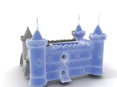 Medieval Stone Castle model pack Low-poly 3D model