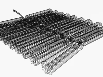 Firecrackers stack of tubes 3D model