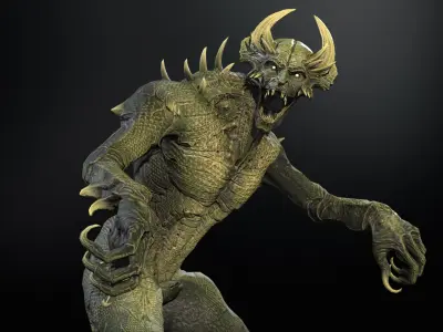 DemonT Low-poly 3D model