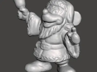 MICKEY SANTA CLAUS CHRISTMAS VINTAGE FIGURE STATUE ORNAMENT 3D print model