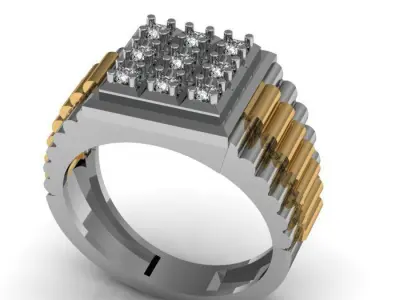 man ring 3D print model 10