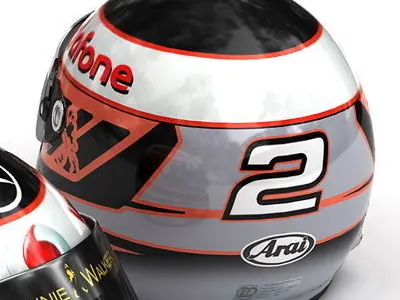 Helmet F1 2009 Heikki Kovalainen 3D model