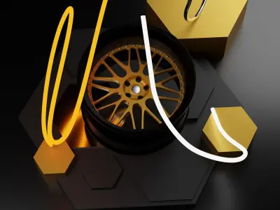 hre-540c-3pc wheel 3D model
