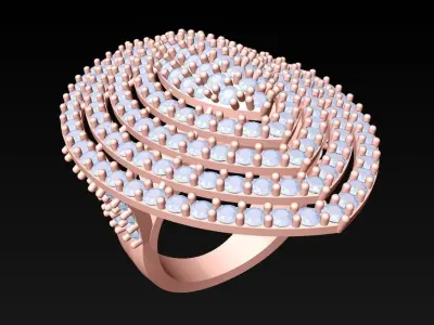 Diamond Ring - Womens Rings - N5192 3D print model