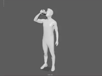 REALISTIC ATHLETIC MALE  GAME READY LOW POLY MODEL Low-poly 3D model