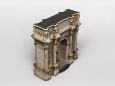 Ancient Triumphal Arch  Detailed 3D Monument Model 3D model
