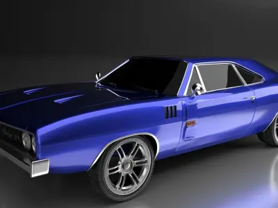 1969 Dodge Charger 500 Hemi Maya 3D Model 3D model