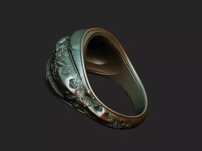 cross design brass bronze gold detailed gothic  3D print model