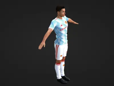 Cristiano Ronaldo - Manchester United Low-poly 3D model