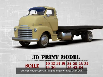 STL for 3Dprinting vintage older truck COE 3D Model Pack