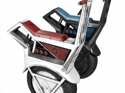 Sci Fi Electric Scooter Low-poly 3D model