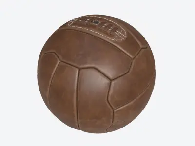 Vintage Leather Soccer Ball 3D model
