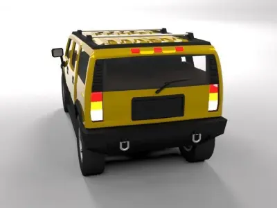 HUMMER H2 LOWPOLY Low-poly 3D model