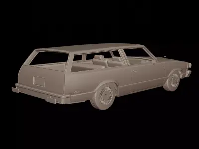 Chevrolet malibu classic 1980 two doors wagon 3D print model