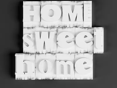 wall letters 3D print model