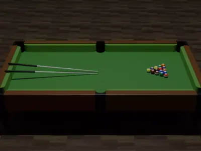 GAME READY BILLIARD ASSET PACK Free low-poly 3D model