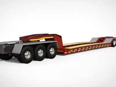  Loader Platform Trailer 3D model