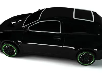 Racing car  Low-poly 3D model