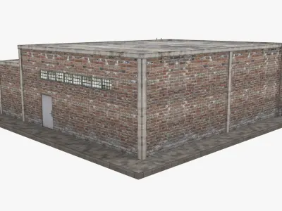 Garage Building Low-poly 3D model