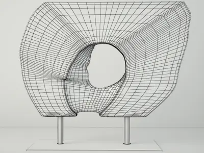 Wooden Decoration on Stand 3D model