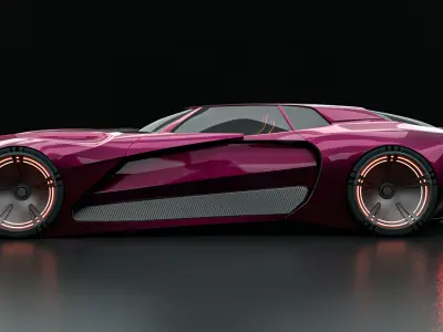 Futuristic Concept Racing Car 3D Model 3D model