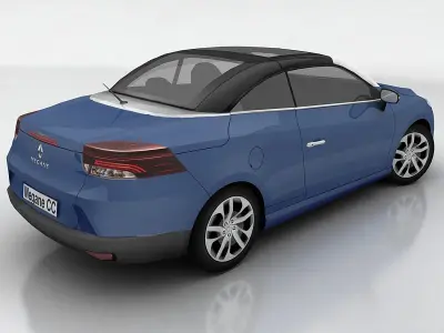 Renault Megane Coupe cabriolet Low-poly 3D model