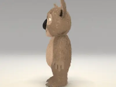 Cartoon koala Low-poly 3D model