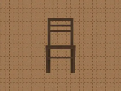 Simple Vintage Wooden Chair Free low-poly 3D model