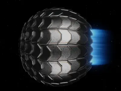 Alien dragon scaled spaceship 3D model