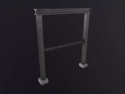 Construction steel beam 3D Model Low-poly 3D model