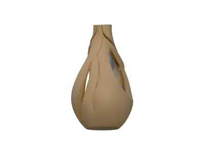 Vase 3D Model wooden Low-poly 3D model