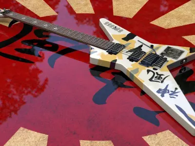 George Lynch ESP Kamikaze Star STD White 3D model