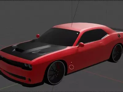 Dodge Challenger SRT Low-poly 3D model