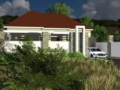 3 Bedroom cottage house 3D model