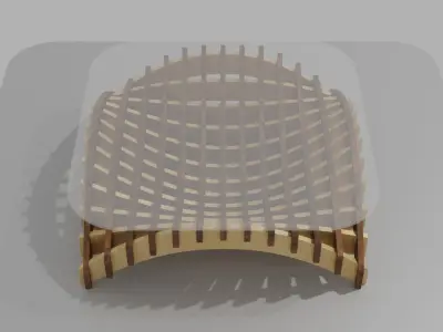 Wavy Waffle Coffee Table 3D model