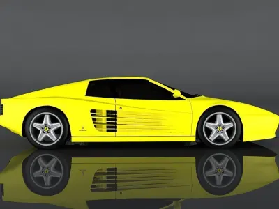 1991 Ferrari 512 TR Low-poly 3D model