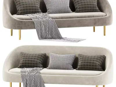 Sublime Curved Sofa 3D model