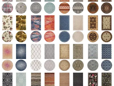 16 in 1 Rug Collection No 18 Low-poly 3D model